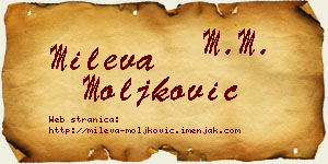 Mileva Moljković vizit kartica